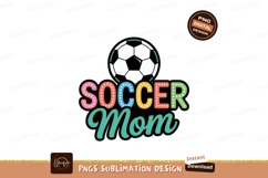 Colorful Soccer Mom Graphic ball sport Product Image 1