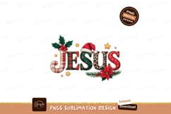 Festive Jesus Christmas Typography holiday santa Product Image 1