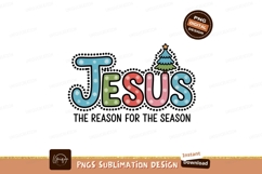 Jesus Christmas Tree Text holiday festive Product Image 1
