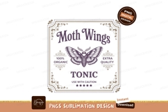 Moth wings tonic label organic Product Image 1