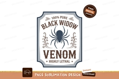 Black widow venom label spider lethal Product Image 1
