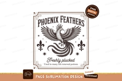 Mythical bird with ornate border phoenix feathers Product Image 1