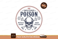 Skull poison label with crown and bones image Product Image 1