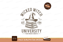 Wicked Witch University Hat Books Bats image Product Image 1