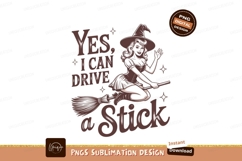 Witch flying broomstick driving stick image Product Image 1