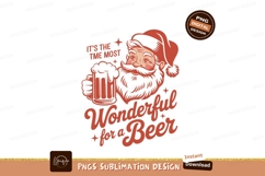 Santa Holding Beer Mug christmas holiday Product Image 1