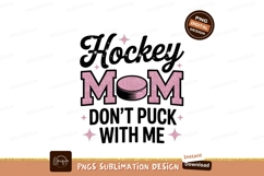 Hockey Mom Puck Power sports text Product Image 1