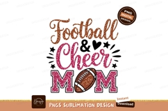 Football Cheer Mom Glitter Design pink Product Image 1