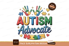 Colorful autism advocate hands and puzzles awareness Product Image 1