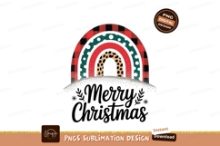 Festive buffalo plaid and polka dot rainbow image Product Image 1
