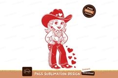 Red cowgirl hearts S U B L I M A T I O N P N G western Product Image 1