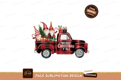 Gnomes Christmas Truck Red Plaid image Product Image 1