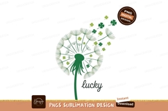 Dandelion blowing lucky clovers green Product Image 1