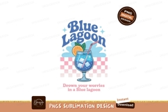 Blue Lagoon Cocktail Drink glass Product Image 1