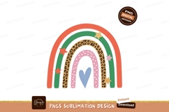 Boho Rainbow Heart Stars leopard Product Image 1