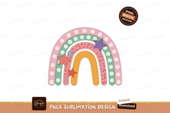 Retro Rainbow Stars Polka Dot Leopard Print image Product Image 1