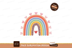 Colorful rainbow with hearts and leopard print image Product Image 1