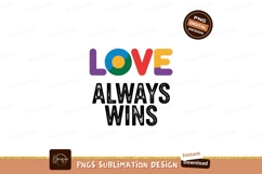 Colorful love always wins text image Product Image 1