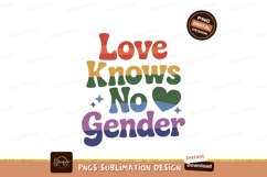 Love Knows No Gender Rainbow Text image Product Image 1