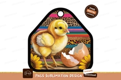 Yellow chick with sunflowers and eggshell image Product Image 1