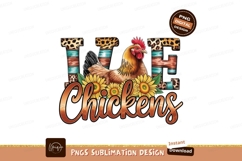 Chicken Sunflower Leopard Print Farm Life image Product Image 1