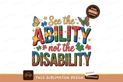 See the ability not the disability puzzle butterflies Product Image 1