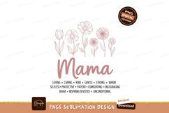 Mama floral design flowers pink Product Image 1