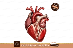 Anatomical human heart organ with vessels anatomy medical Product Image 1