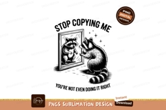 Raccoon grooming in mirror reflection animal Product Image 1