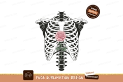 Ribcage Rose Blossom skeleton pink Product Image 1