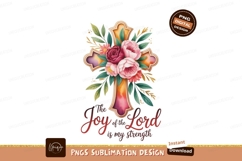 Floral Cross Religious Verse christian Product Image 1