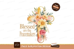 Floral cross blessed peacemakers flowers Product Image 1