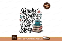 Books coffee perfect love story image Product Image 1