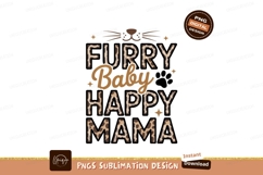 Furry Baby Happy Mama Leopard Print Text image Product Image 1