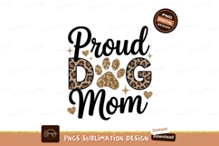Proud Dog Mom Leopard Paw Print image Product Image 1