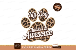 Paw print text design leopard Product Image 1