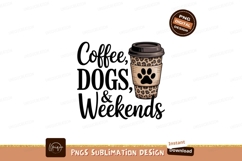 Coffee Dogs Weekends Leopard Paw Print image Product Image 1