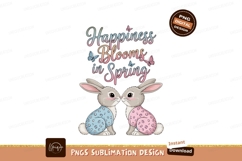 Cute bunnies happiness blooms spring butterflies Product Image 1