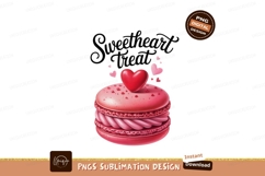 Pink heart macaron with lettering food dessert Product Image 1