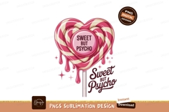 Heart lollipop dripping pink white image Product Image 1