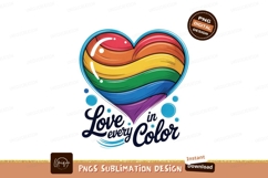 Rainbow heart love colorful SUBLIMATION Product Image 1