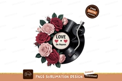 Roses vinyl record love on repeat pink Product Image 1