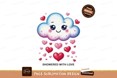 Cute cloud raining hearts pink Product Image 1