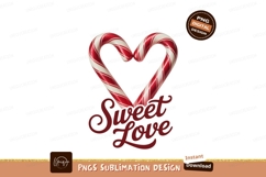 Heart Shaped Candy Canes With Pink Ribbon image Product Image 1