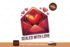 Red Envelope Heart Message SUBLIMATION love Product Image 1