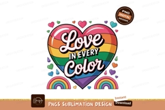 Rainbow heart love message SUBLIMATION Product Image 1