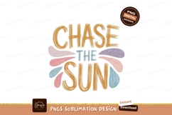 Chase the sun lettering with pastel accents text typography Product Image 1