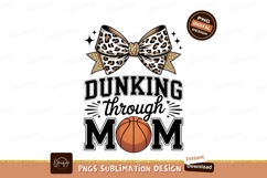 Leopard Bow Basketball Mom print Product Image 1