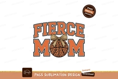 Fierce Mom Basketball Leopard Bow image Product Image 1