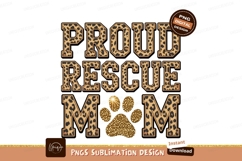 Proud rescue mom leopard paw image Product Image 1